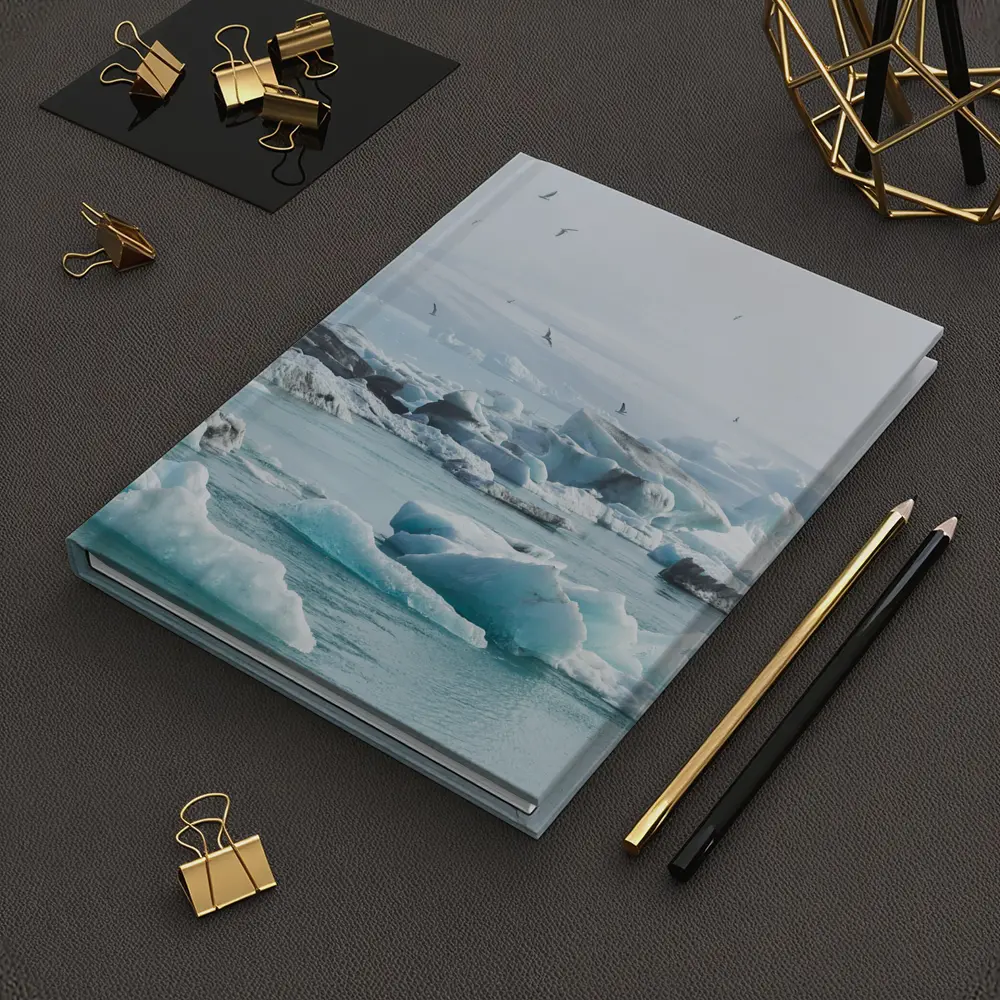 Icebergs Floating in Glacial Arctic Waters – Notebooks