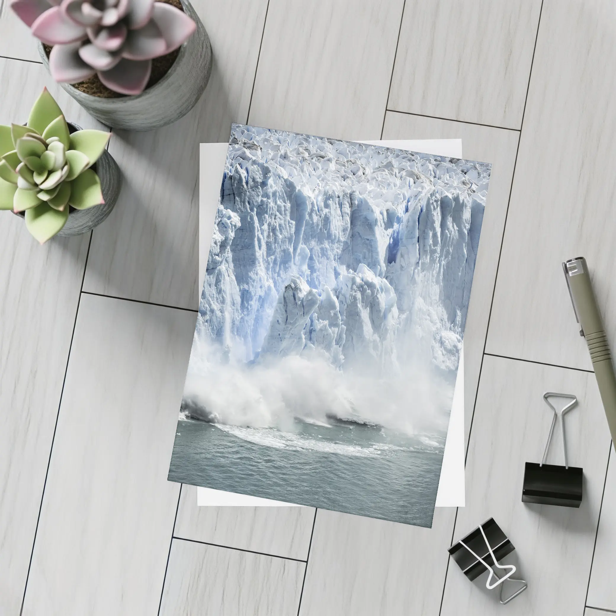 Glacier Calving Ice Wall Ocean Spray – Postcards