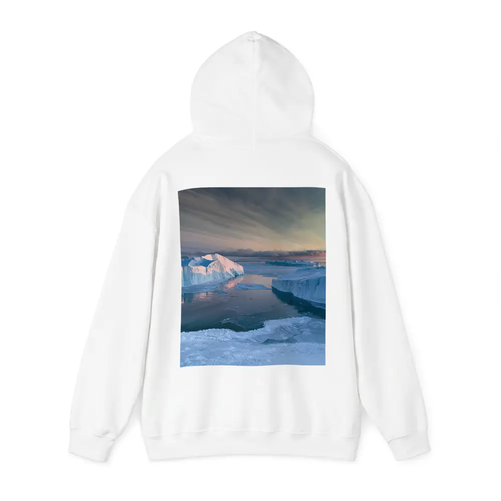 Arctic Icebergs Frozen Ocean Sunset Sky – Hoodies
