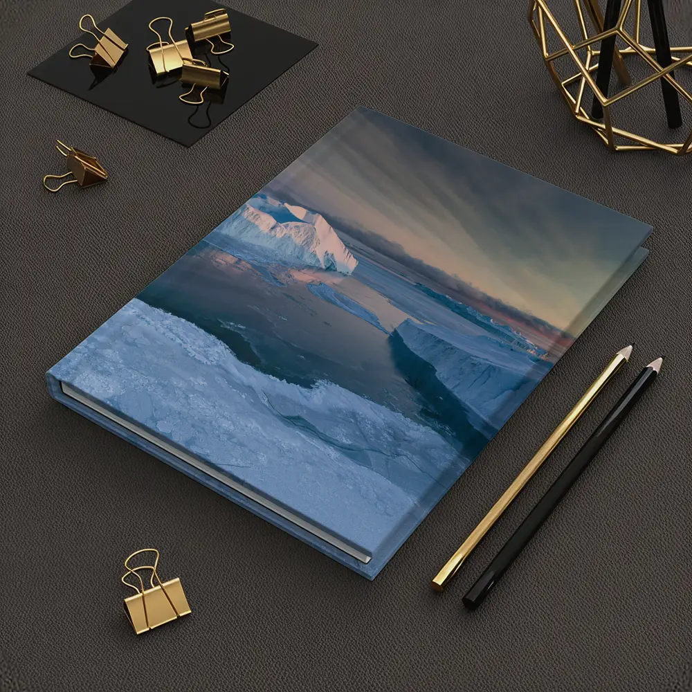 Arctic Icebergs Frozen Ocean Sunset Sky – Notebooks
