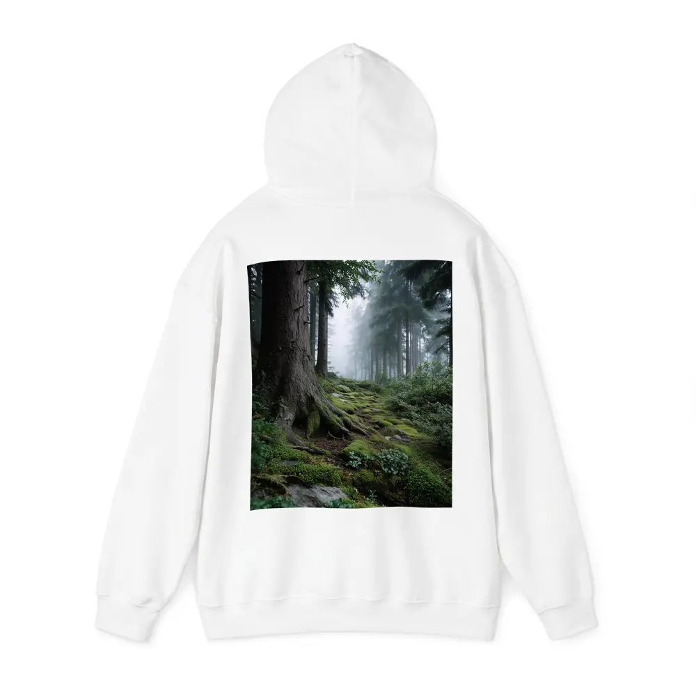 Misty Forest Path Mossy Roots Trees – Hoodies