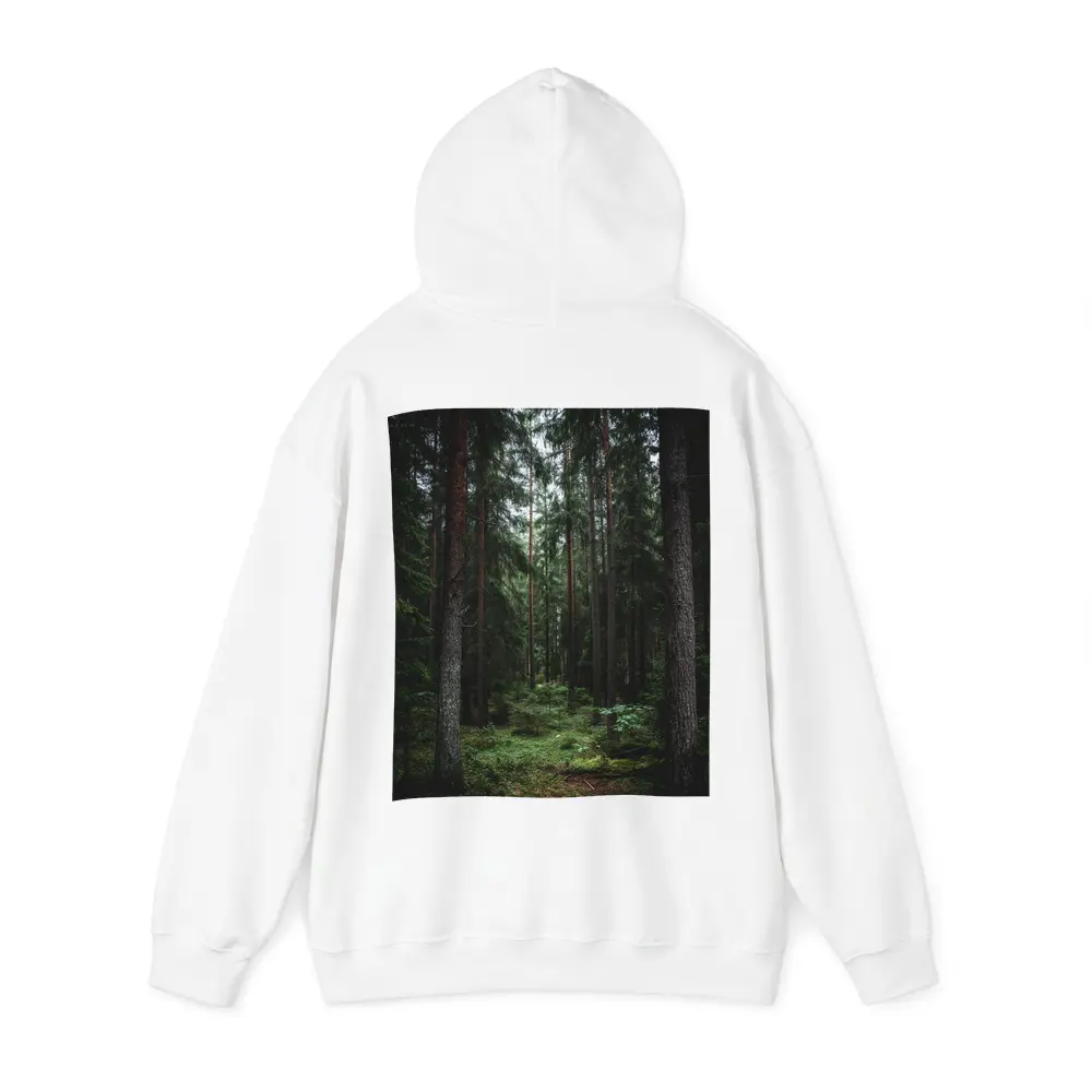 Dark Pine Forest Moss Green Woodland Scene – Hoodies