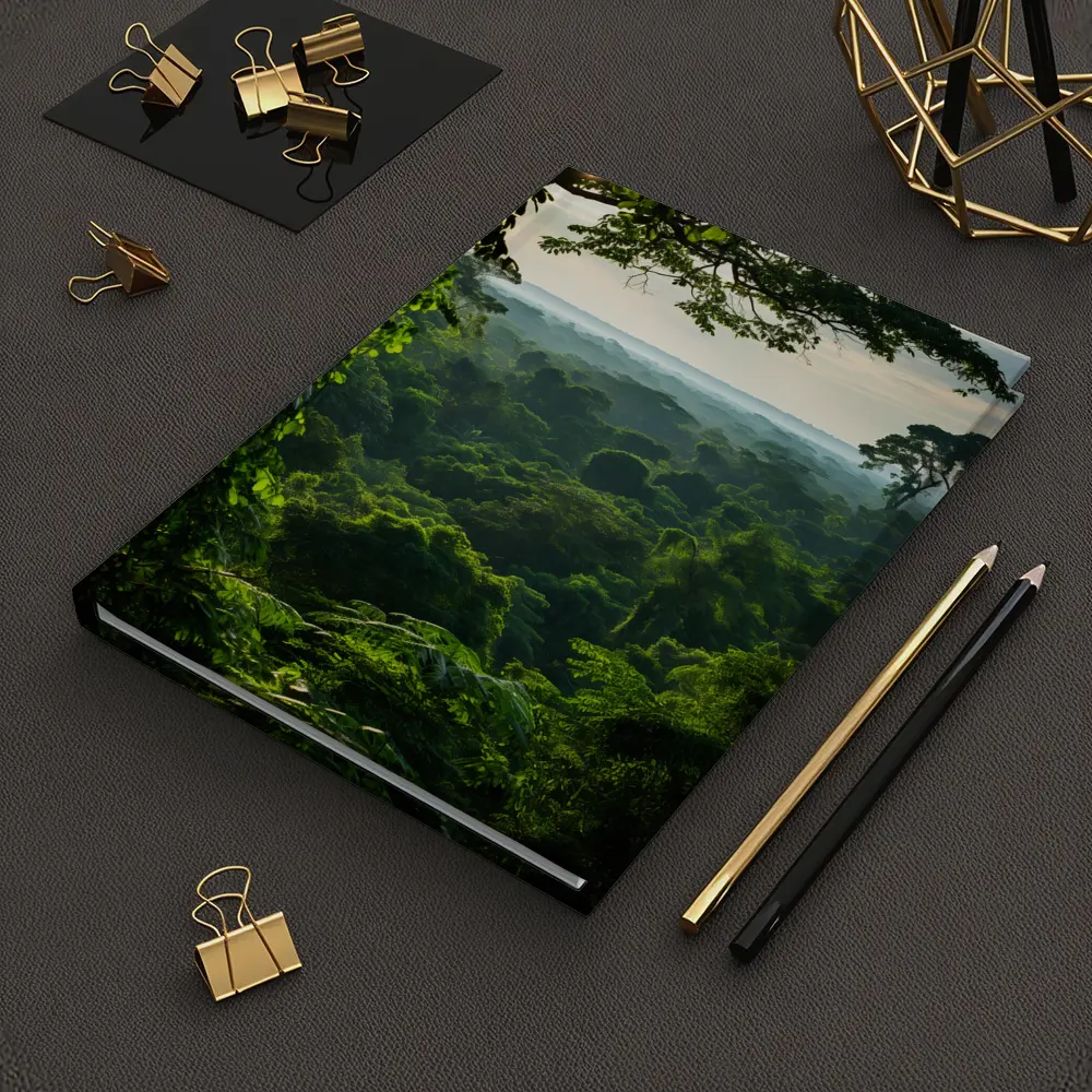 Dense Tropical Rainforest Canopy Misty Horizon – Notebooks