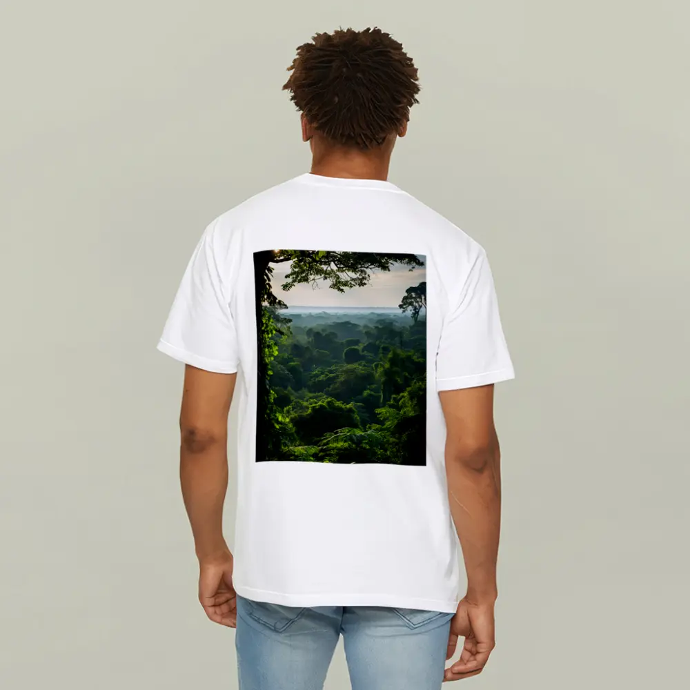 Dense Tropical Rainforest Canopy Misty Horizon – T-Shirts