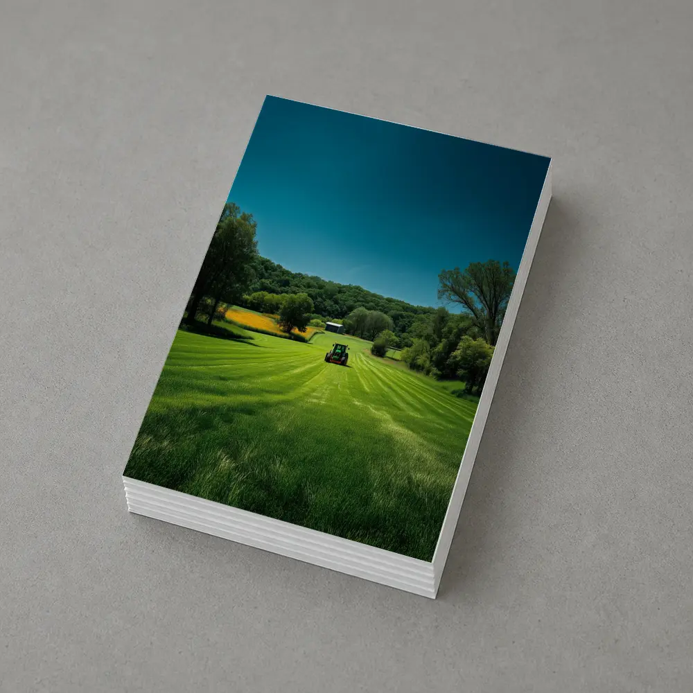 Green Farm Field Tractor Rural Countryside – Postcards