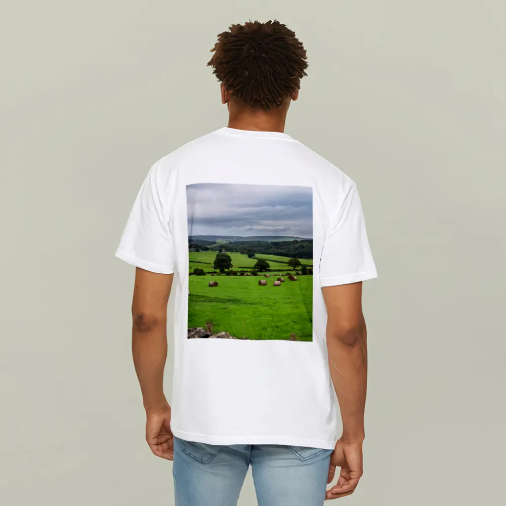 Green English Fields Hay Bales Countryside – T-Shirts