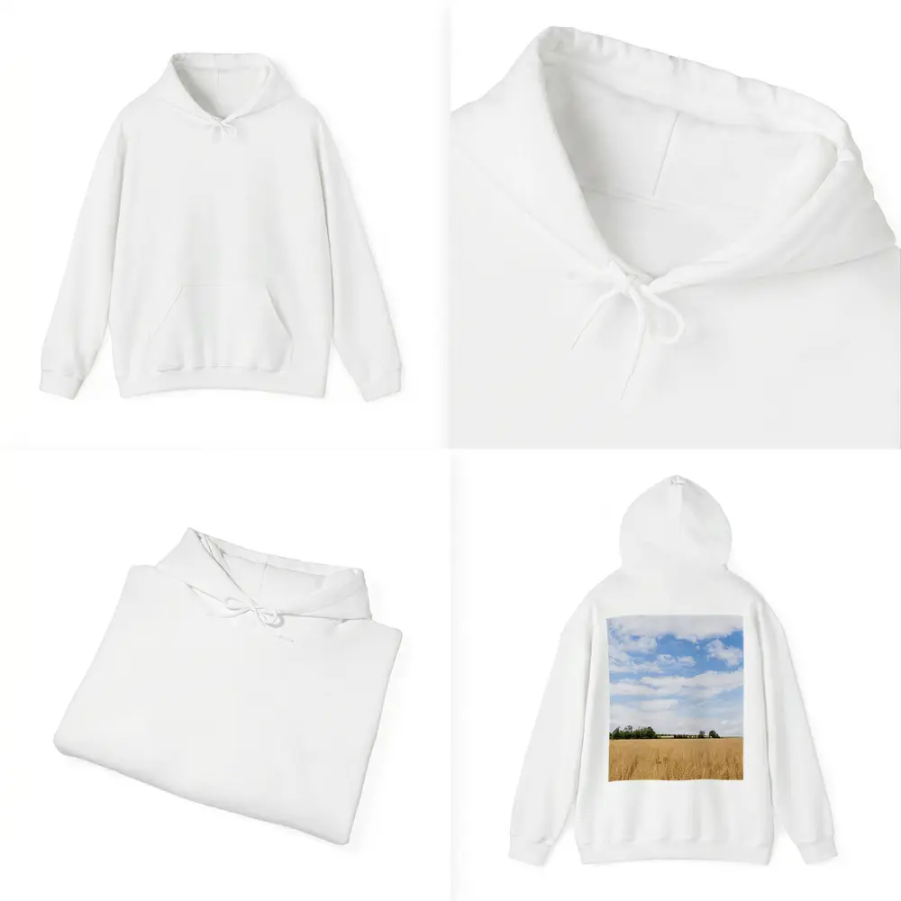 Golden Wheat Field Blue Summer Sky – Hoodies