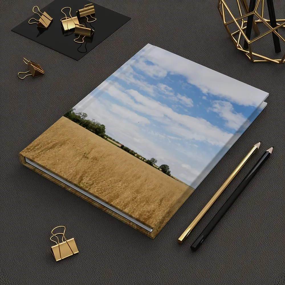 Golden Wheat Field Blue Summer Sky – Notebooks