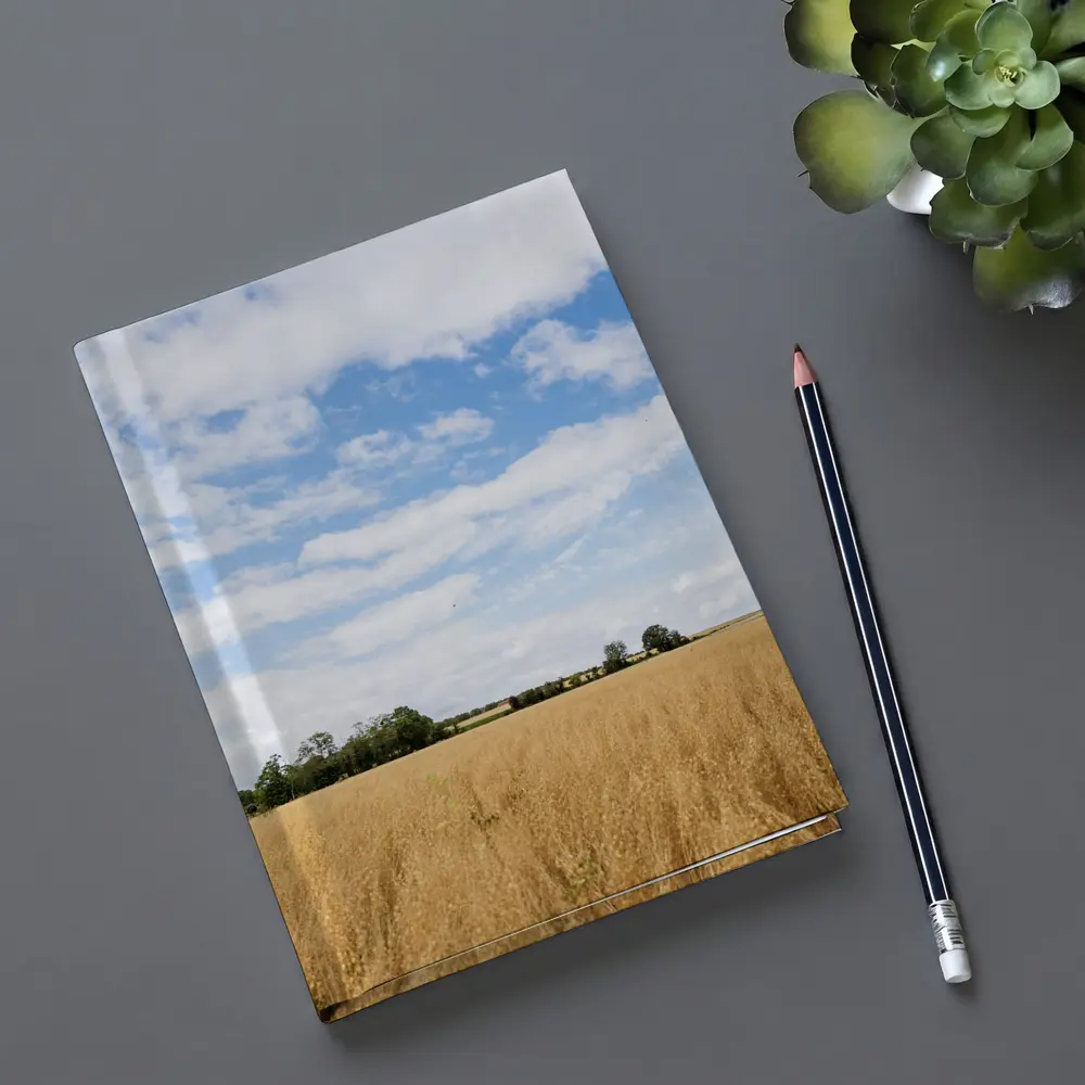 Golden Wheat Field Blue Summer Sky – Notebooks