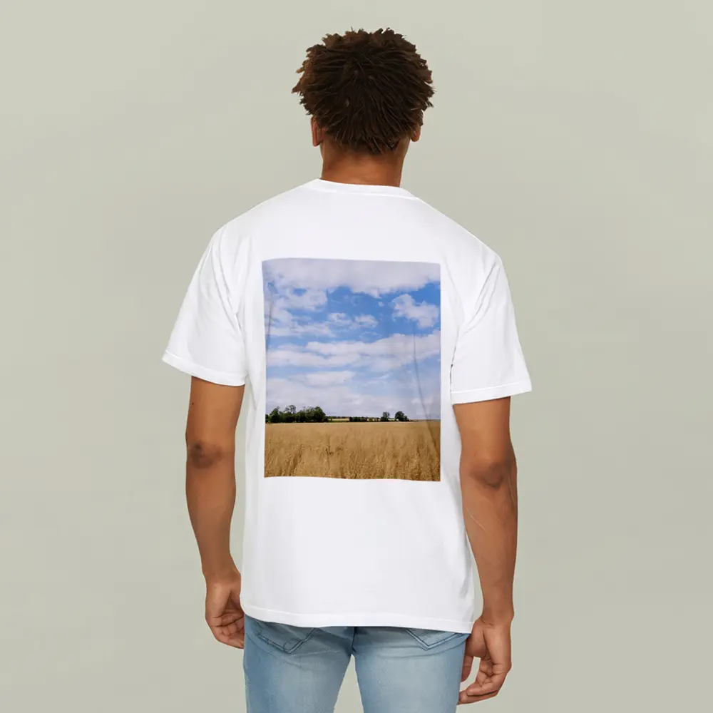 Golden Wheat Field Blue Summer Sky – T-Shirts
