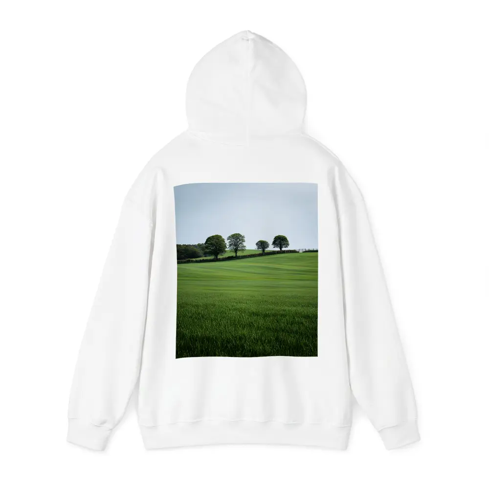 Green Rolling Fields With Trees Landscape – Hoodies