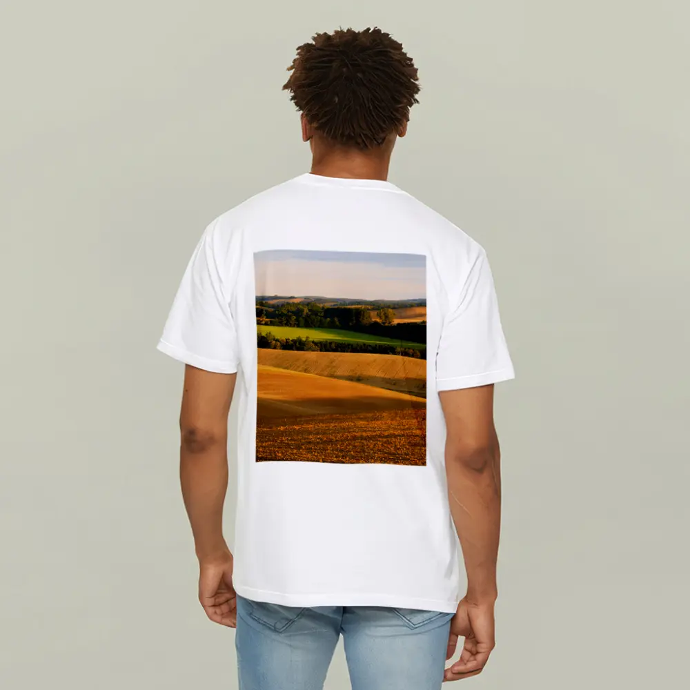 Golden Rolling Fields Green Trees Countryside – T-Shirts