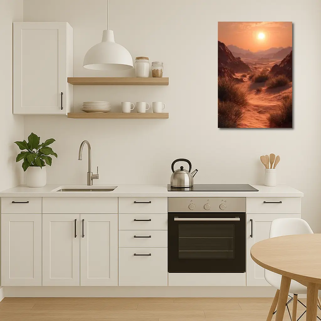 Desert Canyon Sunset Warm Golden Sky – Wall Art