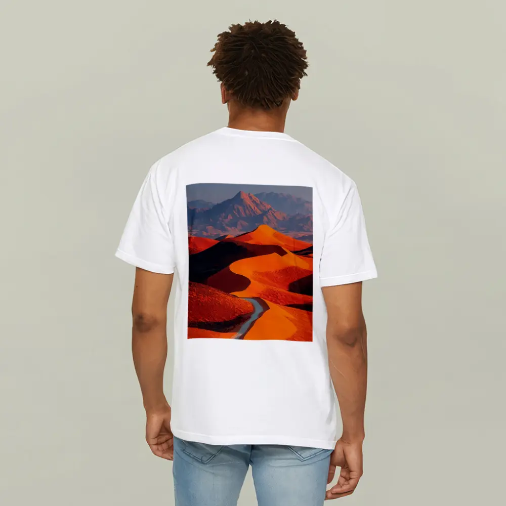Orange Desert Dunes Winding Road Mountain – T-Shirts