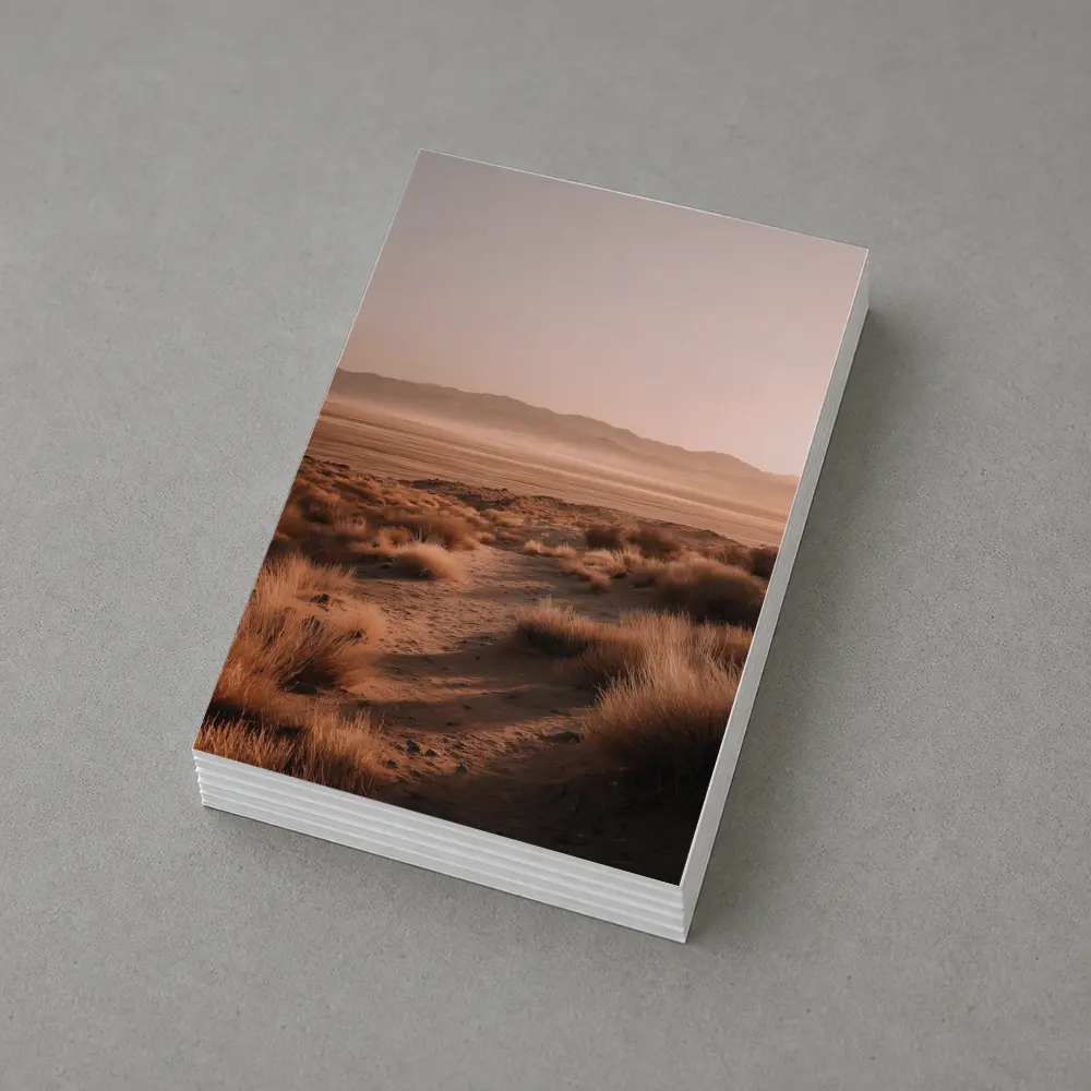 Desert Path Dry Grass Mountain Haze – Postcards