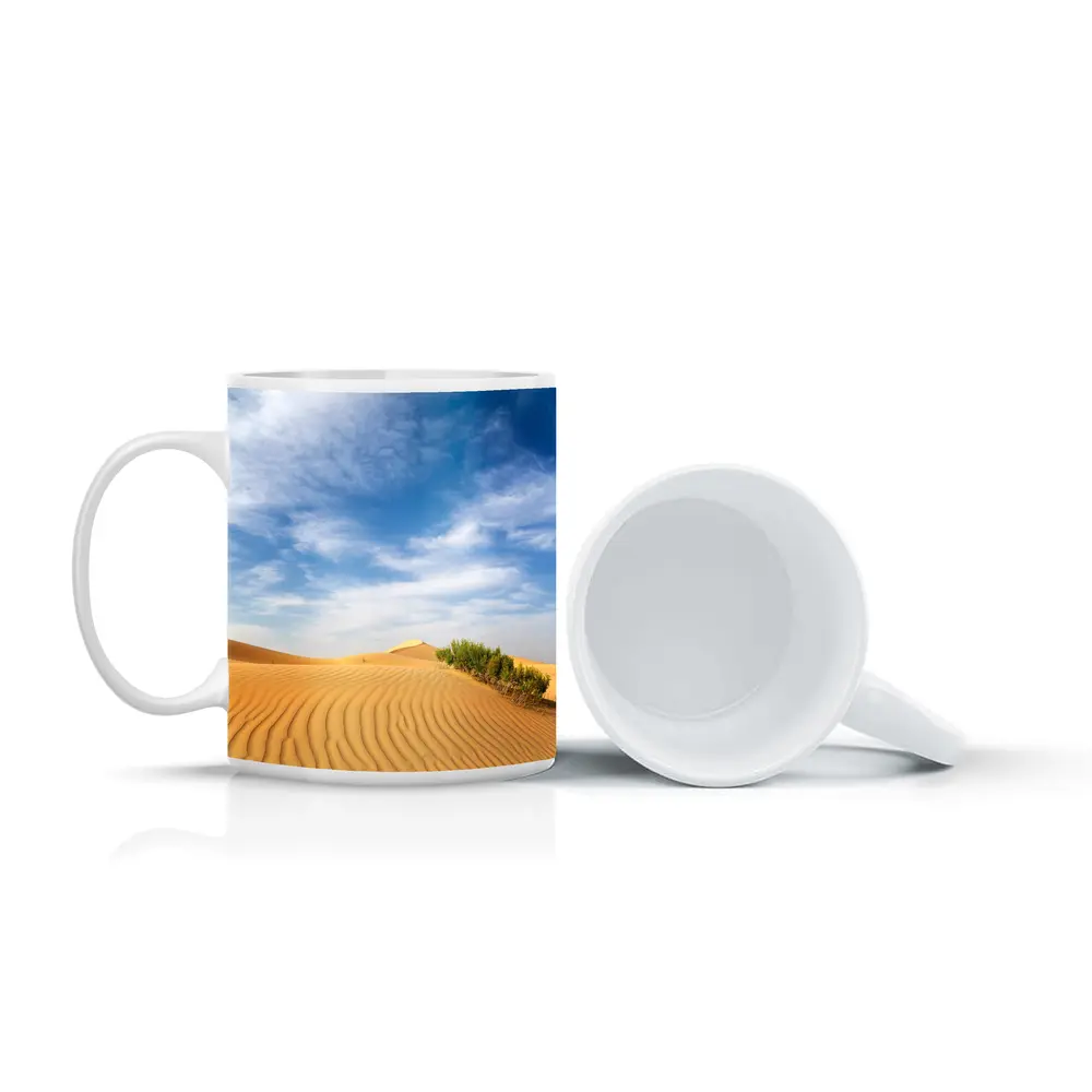 Golden Sand Dunes Blue Sky Desert – Mugs