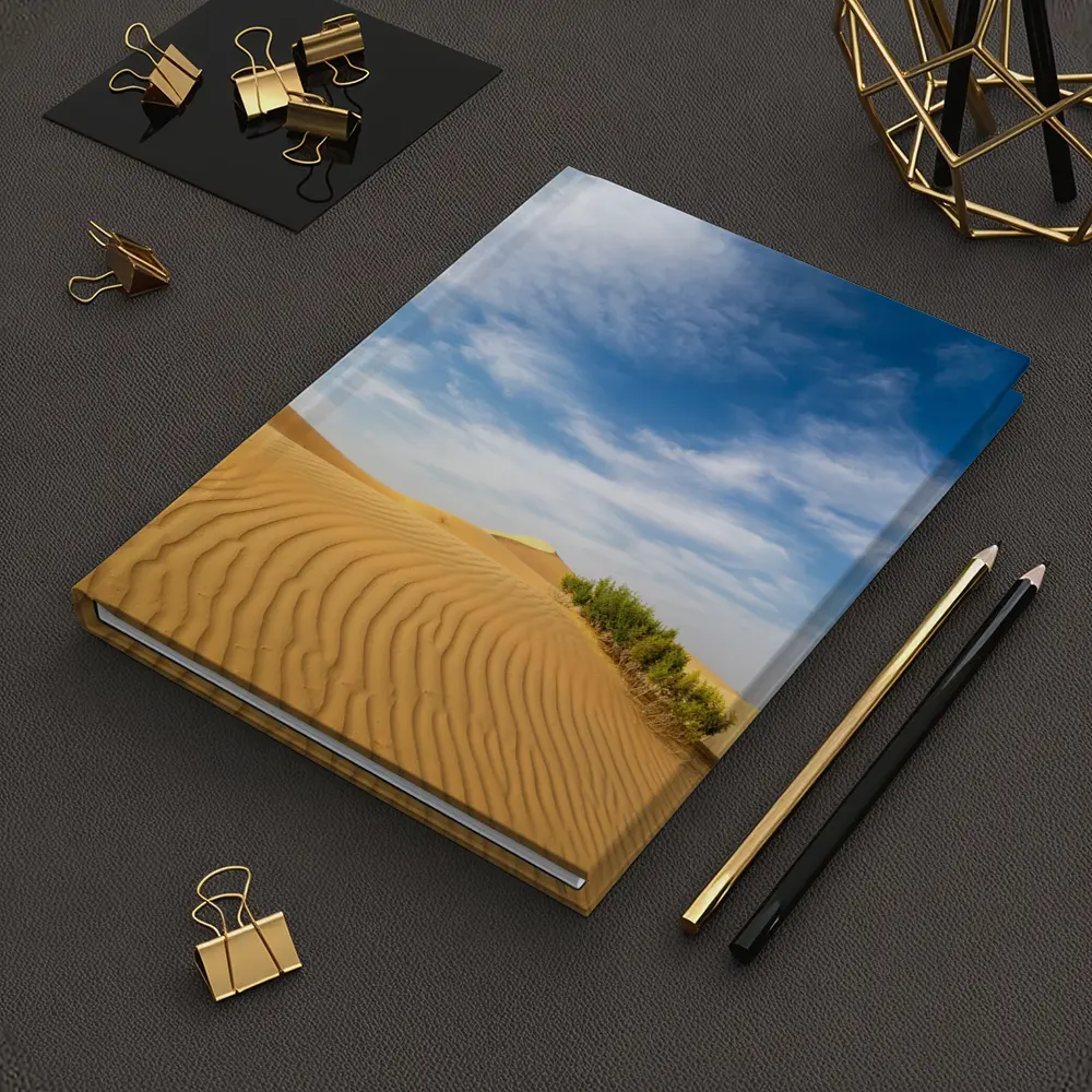 Golden Sand Dunes Blue Sky Desert – Notebooks