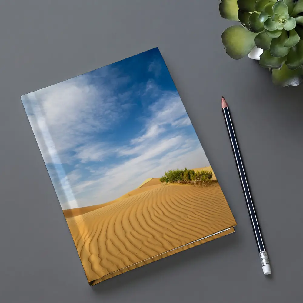 Golden Sand Dunes Blue Sky Desert – Notebooks