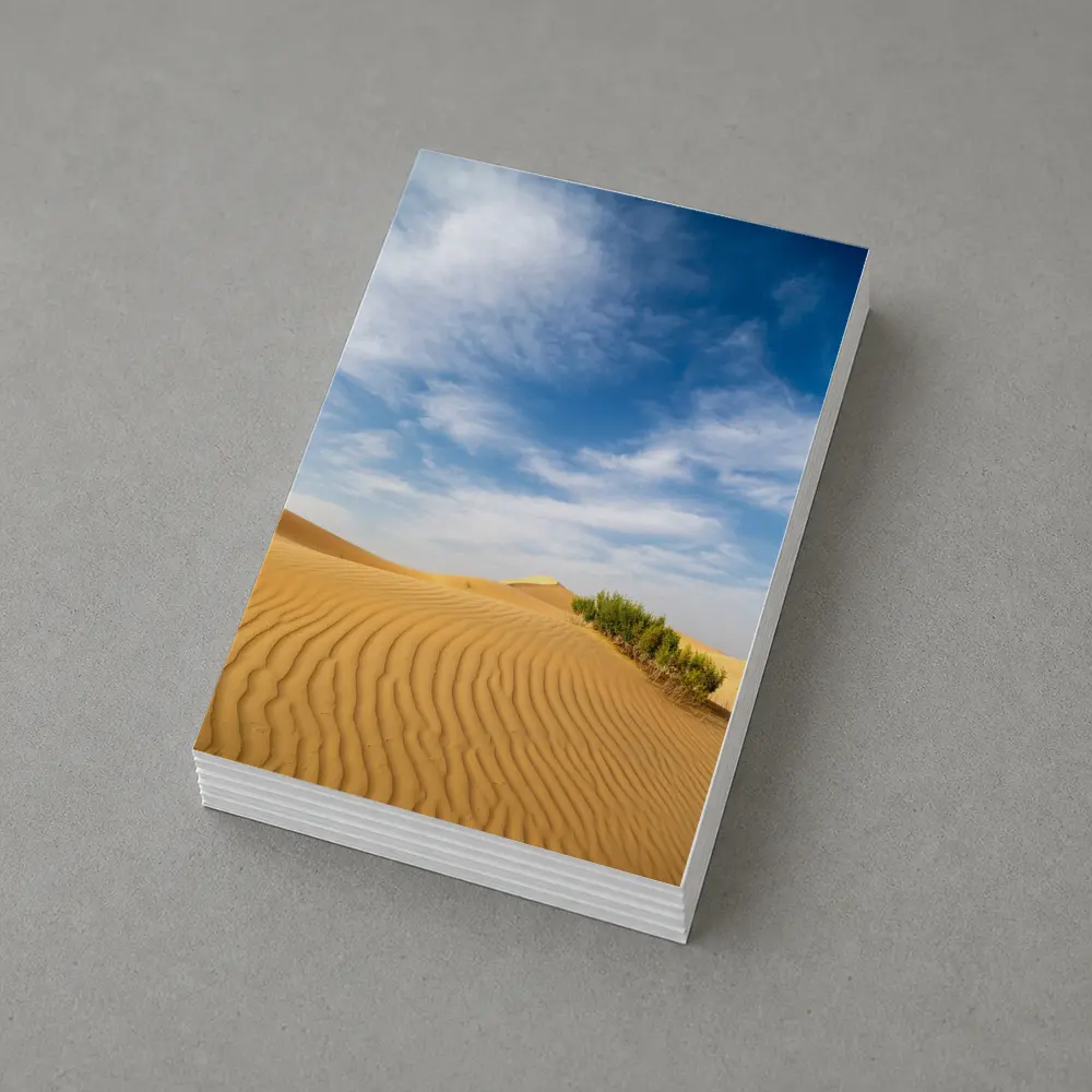 Golden Sand Dunes Blue Sky Desert – Postcards