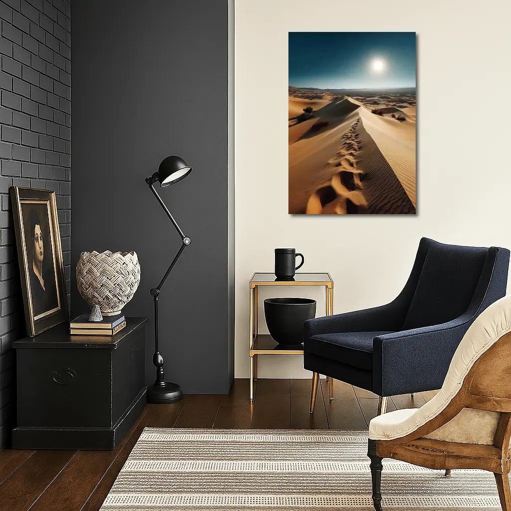 Golden Sand Dunes Desert Landscape Sun – Wall Art