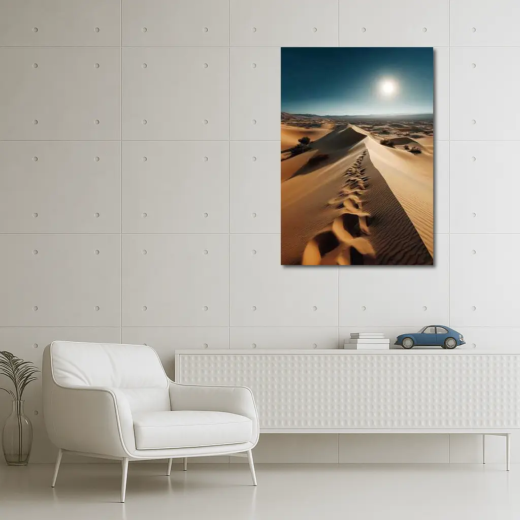 Golden Sand Dunes Desert Landscape Sun – Wall Art