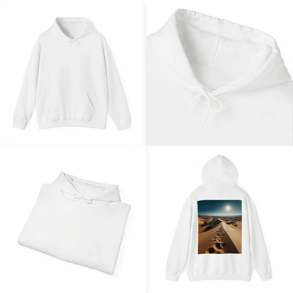 Golden Sand Dunes Desert Landscape Sun – Hoodies