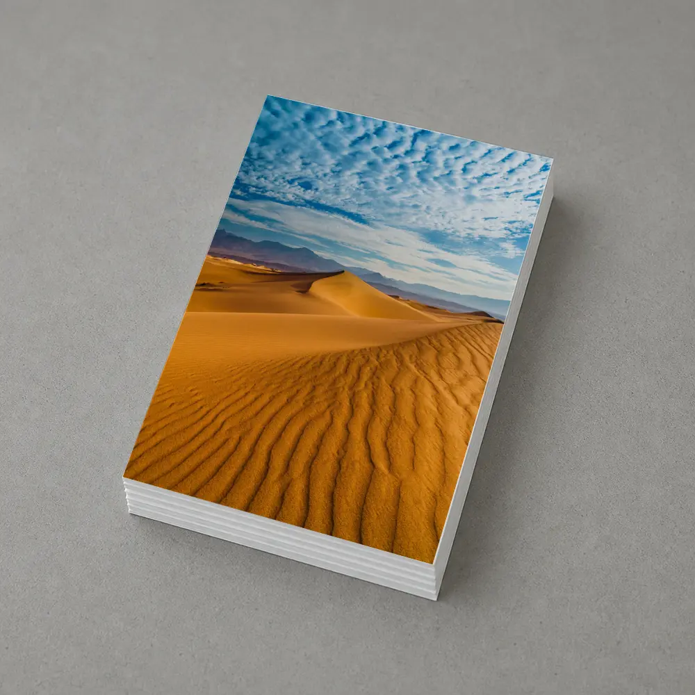 Golden Sand Dunes Blue Cloudy Sky – Postcards