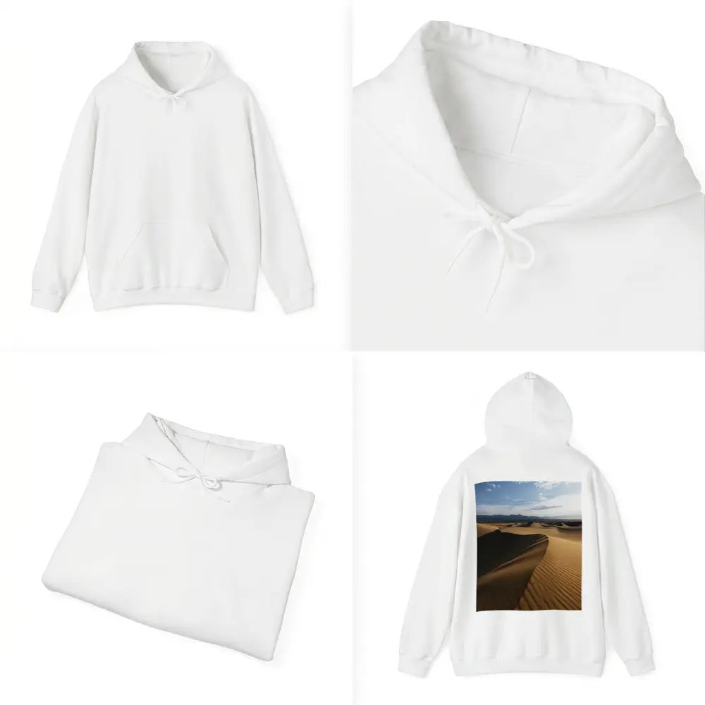 Golden Sand Dunes Desert Mountain Horizon – Hoodies