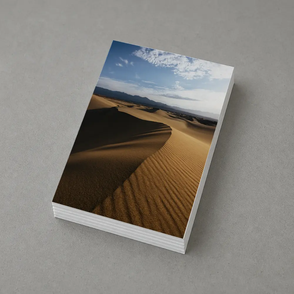 Golden Sand Dunes Desert Mountain Horizon – Postcards
