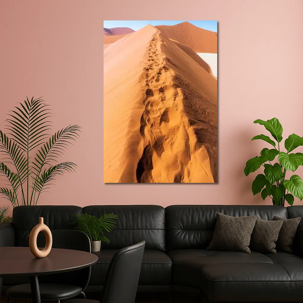 Desert Sand Dune Footprints Sunny Africa – Wall Art