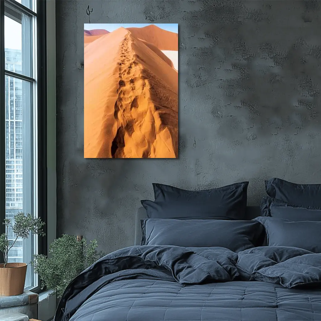 Desert Sand Dune Footprints Sunny Africa – Wall Art