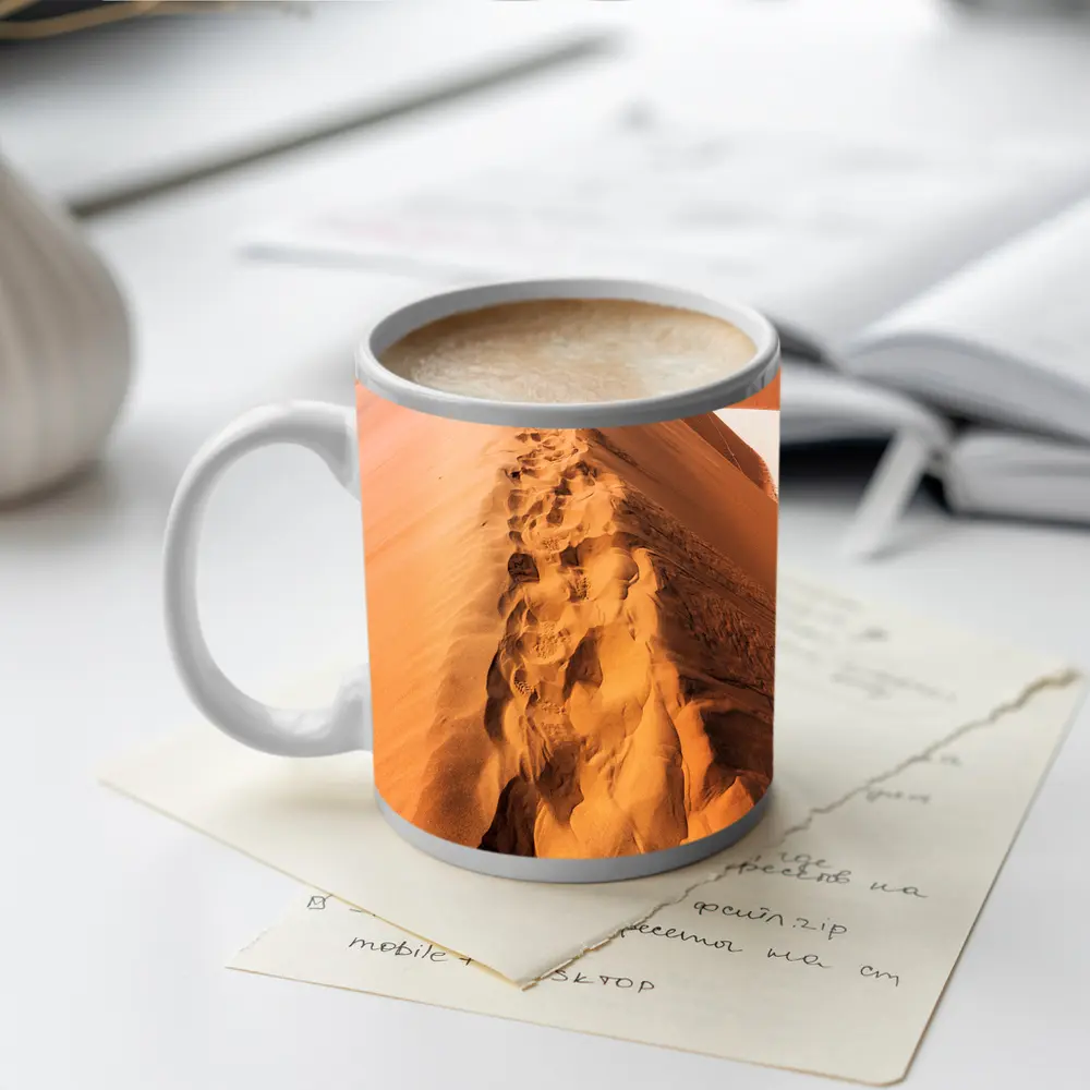 Desert Sand Dune Footprints Sunny Africa – Mugs