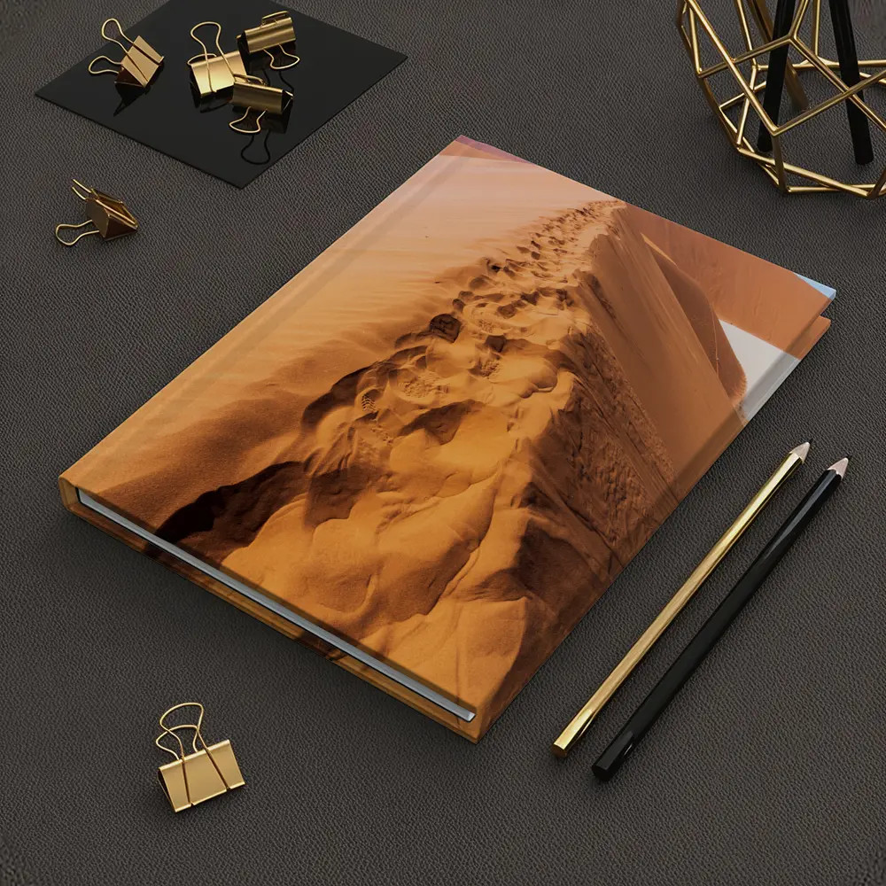 Desert Sand Dune Footprints Sunny Africa – Notebooks