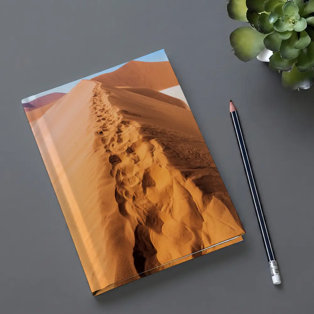 Desert Sand Dune Footprints Sunny Africa – Notebooks