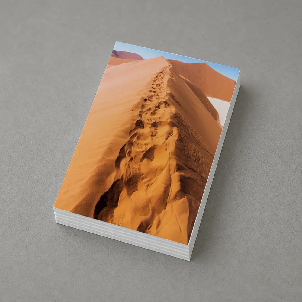 Desert Sand Dune Footprints Sunny Africa – Postcards