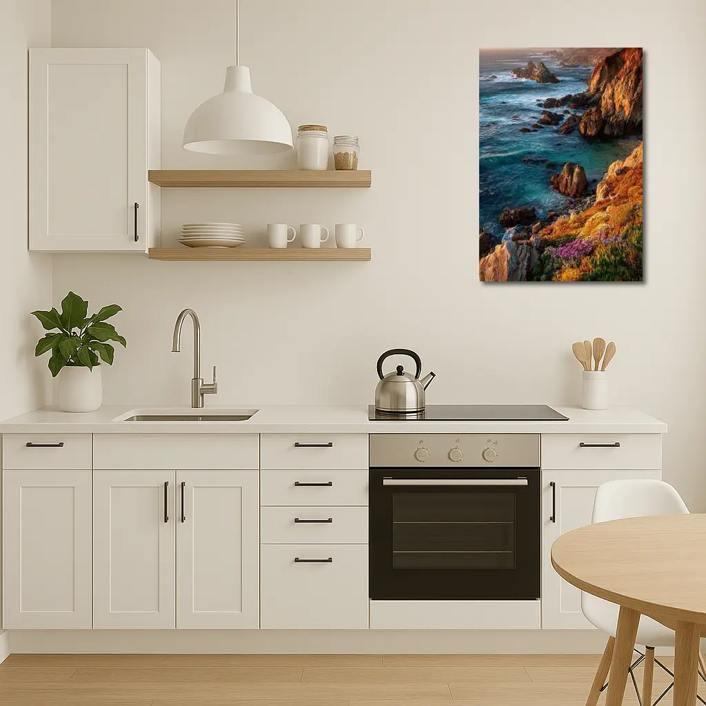 Big Sur Rocky Coastline Golden Hour Seascape – Wall Art