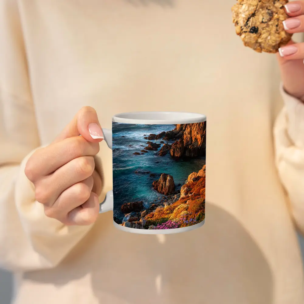 Big Sur Rocky Coastline Golden Hour Seascape – Mugs