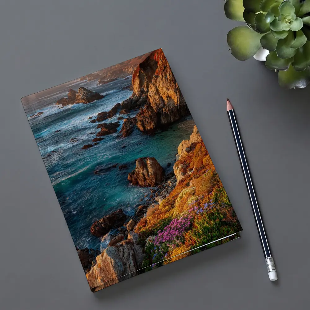 Big Sur Rocky Coastline Golden Hour Seascape – Notebooks