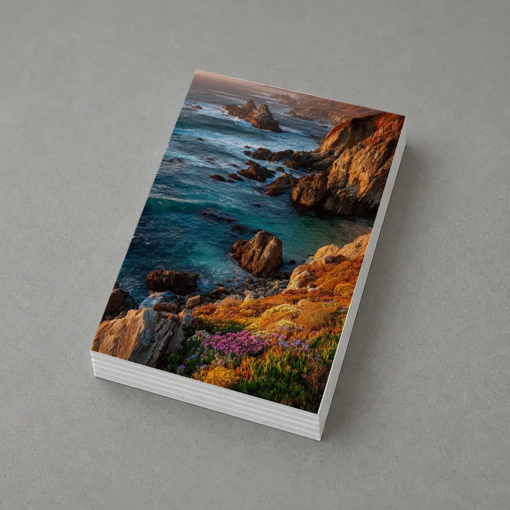 Big Sur Rocky Coastline Golden Hour Seascape – Postcards