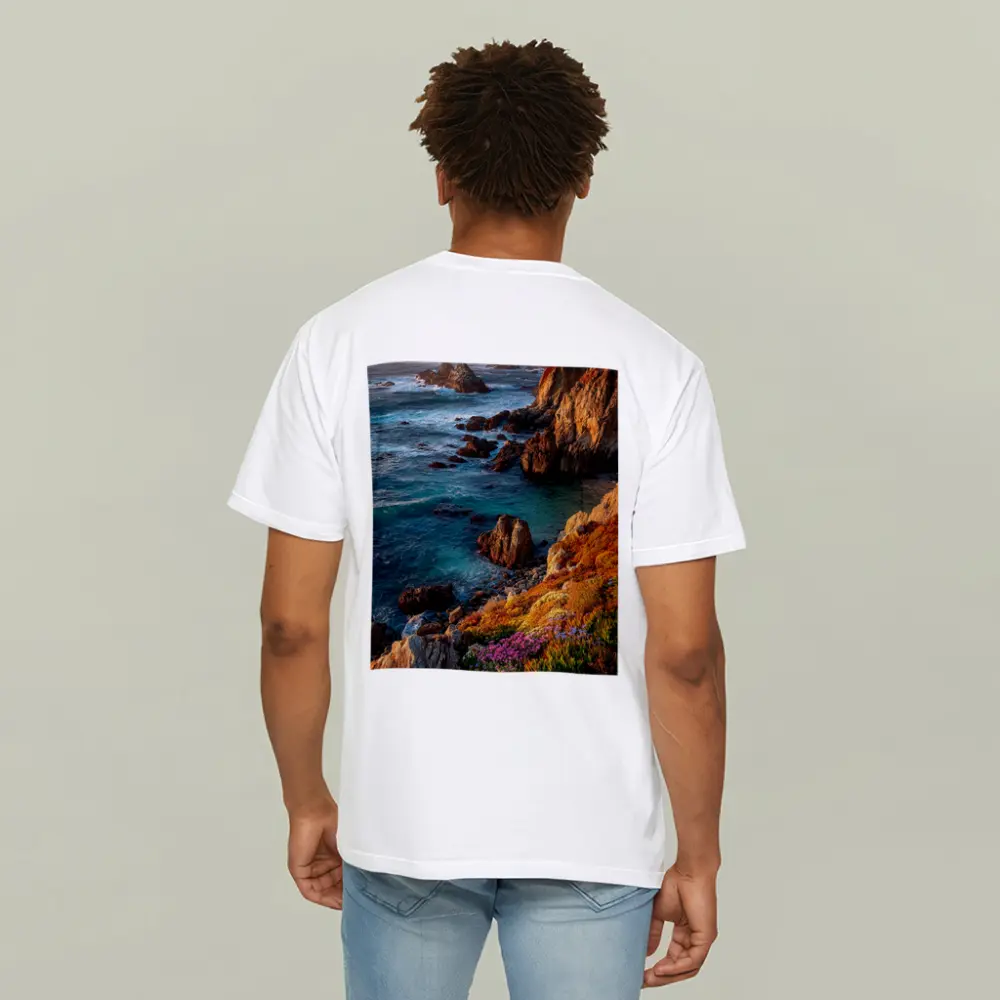 Big Sur Rocky Coastline Golden Hour Seascape – T-Shirts