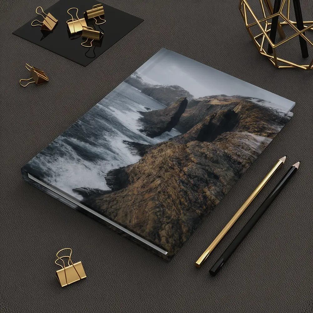 Rocky Coastal Cliffs Winter Ocean Waves – Notebooks