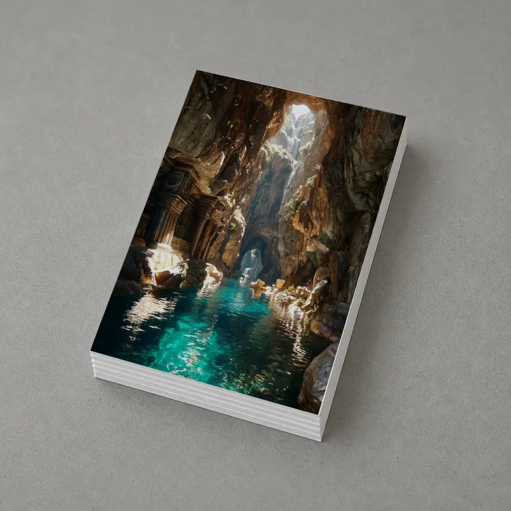 Ancient Cave Temple With Turquoise Water – Postcards