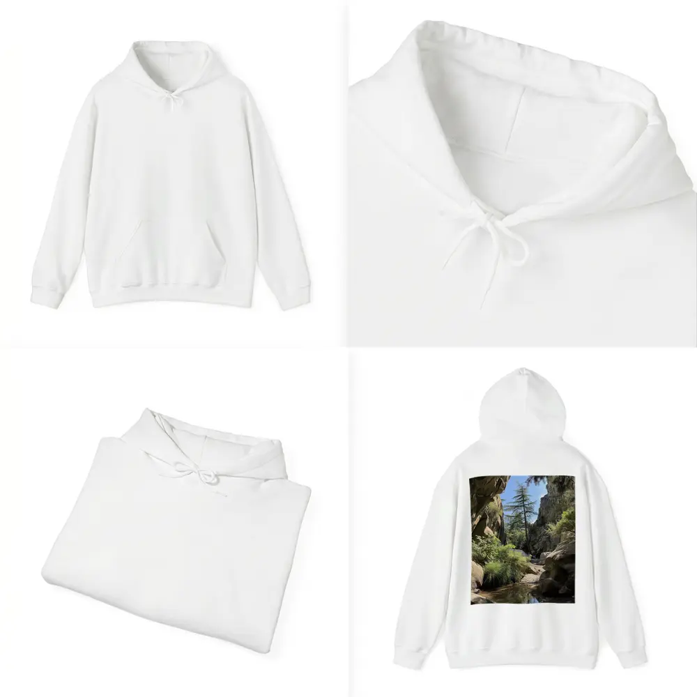 Rocky Canyon Creek With Tall Pine Tree – Hoodies