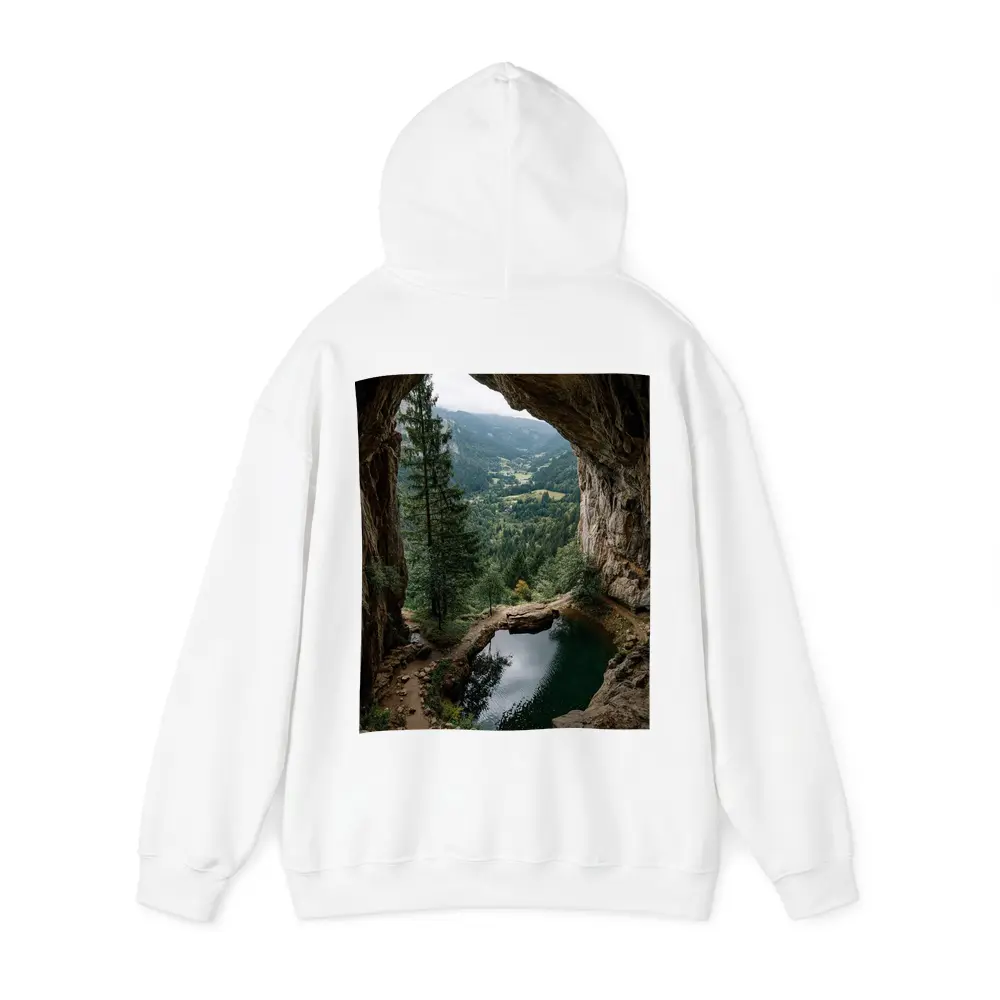 Cave Opening Mountain Valley Forest View – Hoodies