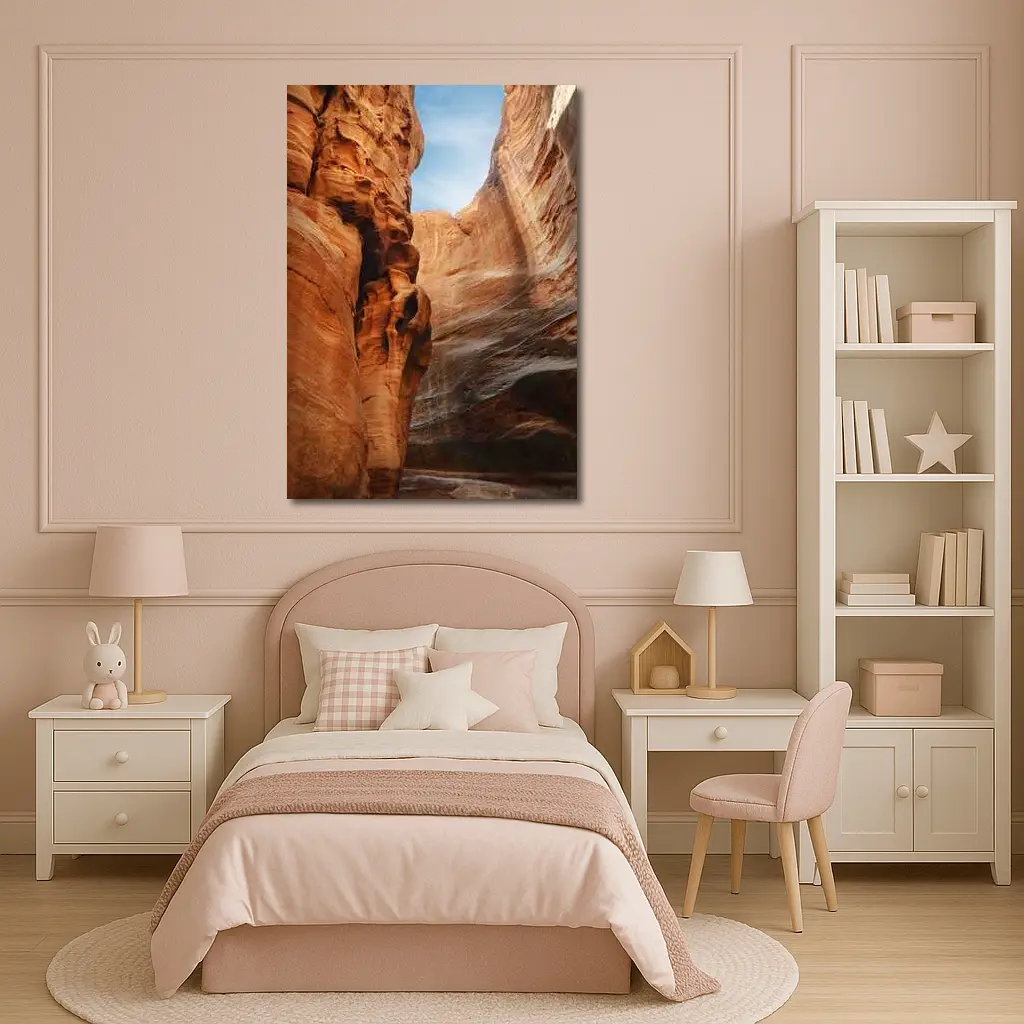 Red Rock Slot Canyon Blue Sky – Wall Art