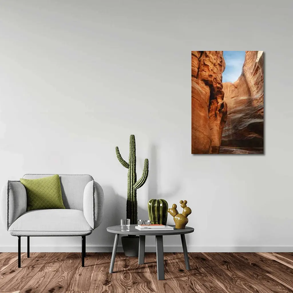 Red Rock Slot Canyon Blue Sky – Wall Art