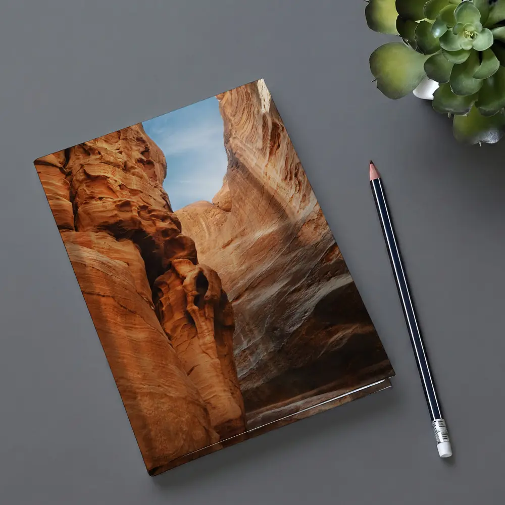 Red Rock Slot Canyon Blue Sky – Notebooks