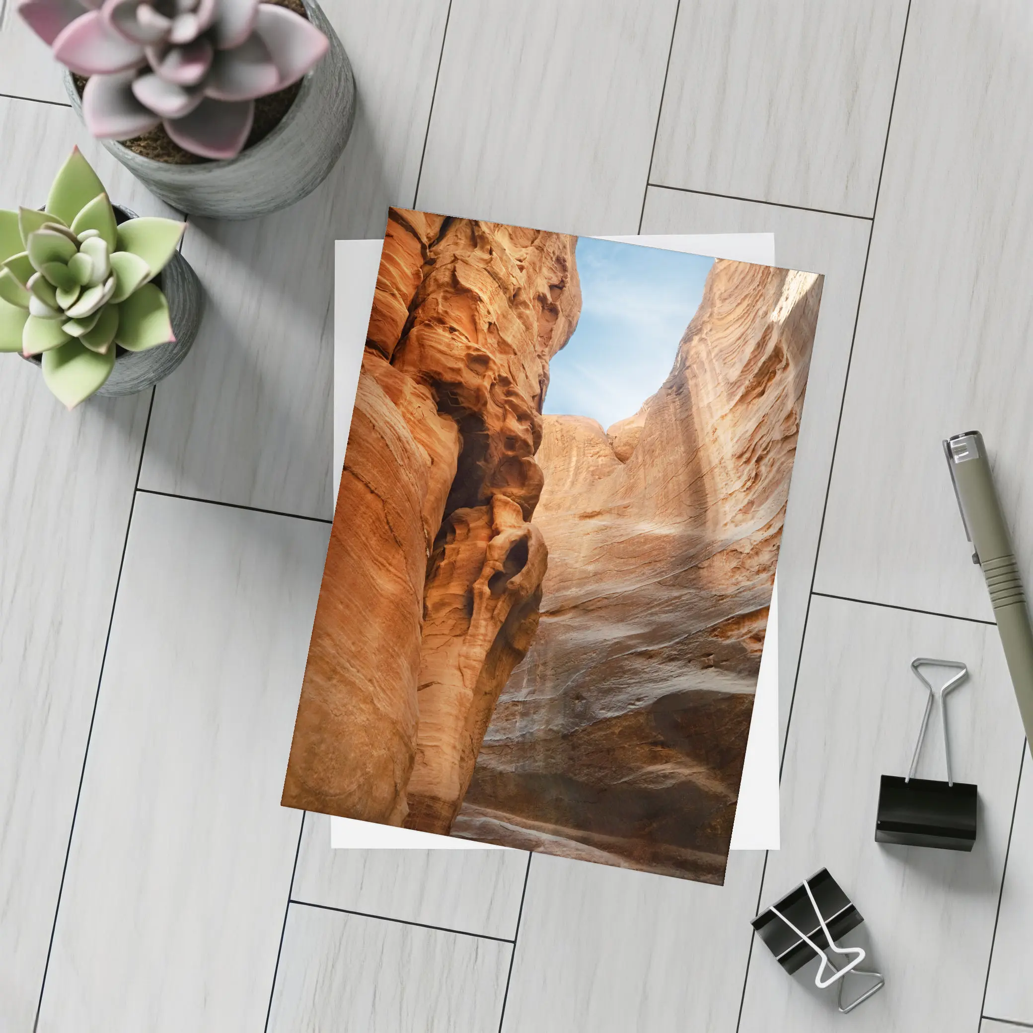 Red Rock Slot Canyon Blue Sky – Postcards