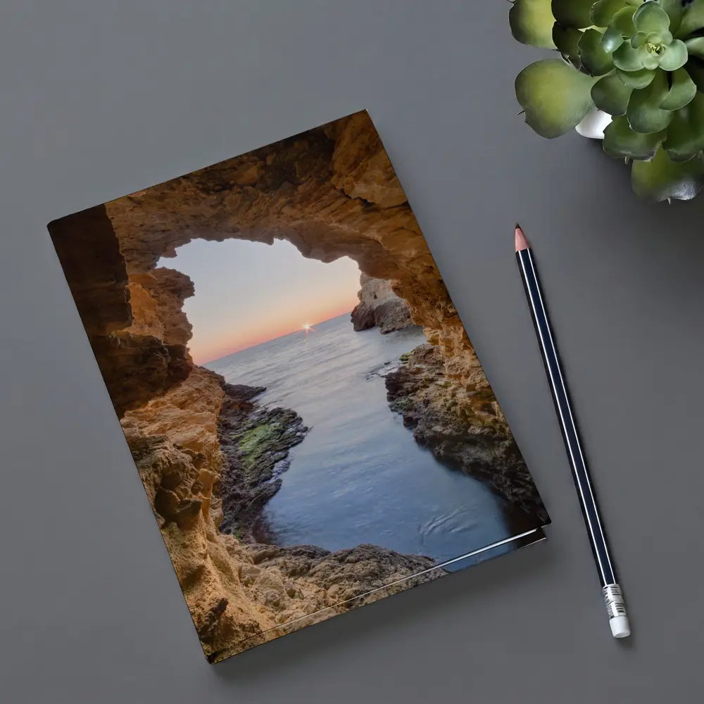 Sea Cave Arch Ocean Sunset Rocky Coast – Notebooks