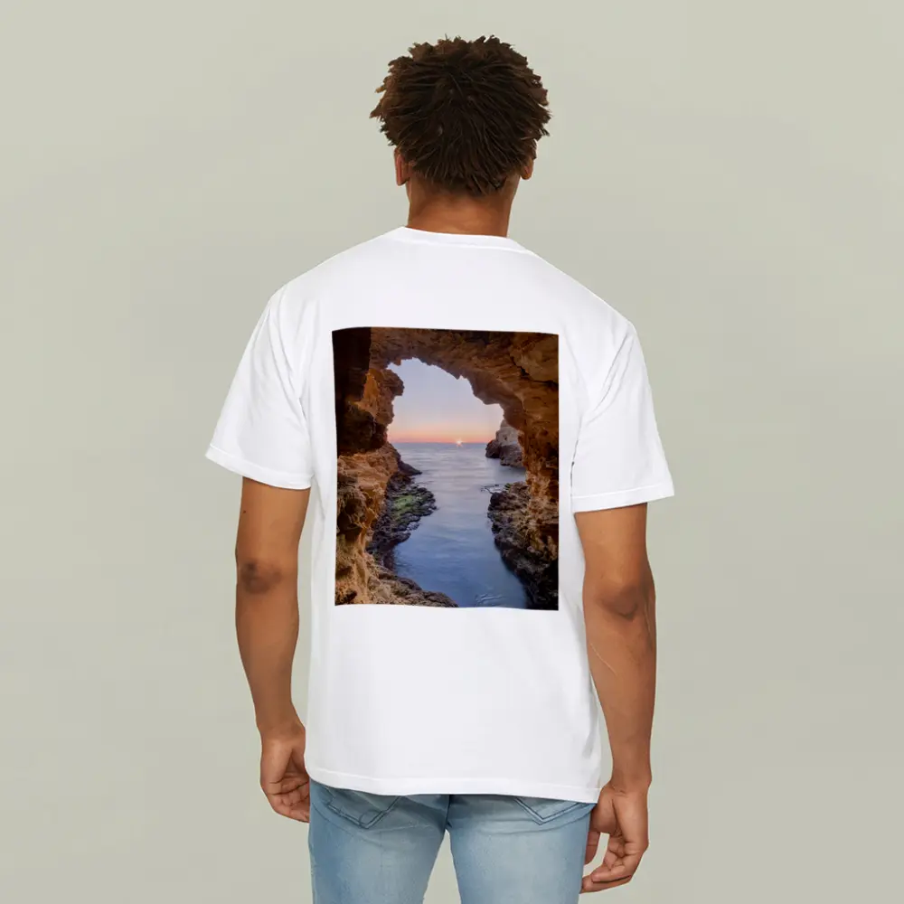 Sea Cave Arch Ocean Sunset Rocky Coast – T-Shirts